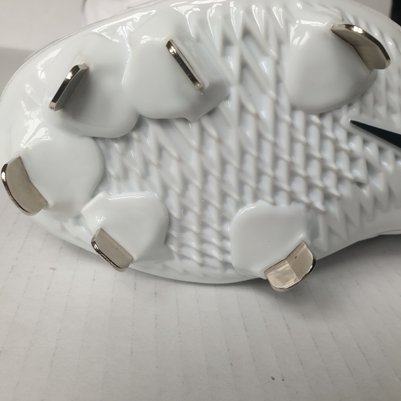 Nike Wm's Lunar Hyperdiamond 2 Pro White Softball Cleats w/ 9 Metal Spikes 5.5 - Picture 9 of 16